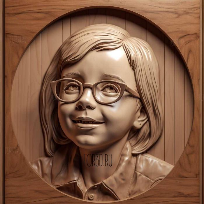 Megane Girl 2 stl model for CNC